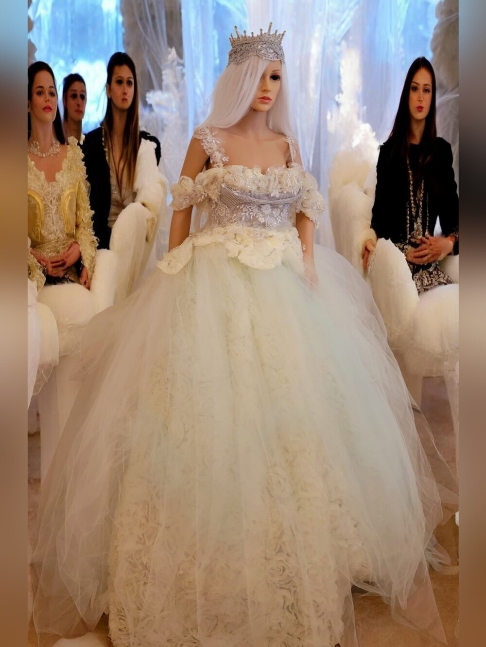 "YORK" Ivory & Mint Wedding Ballgown Set